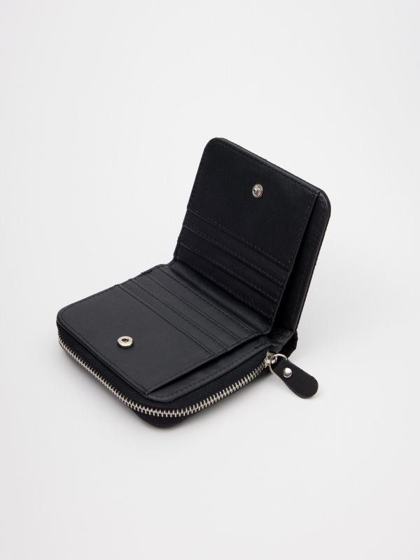 Cartera de nylon para mujer negro vista detalle