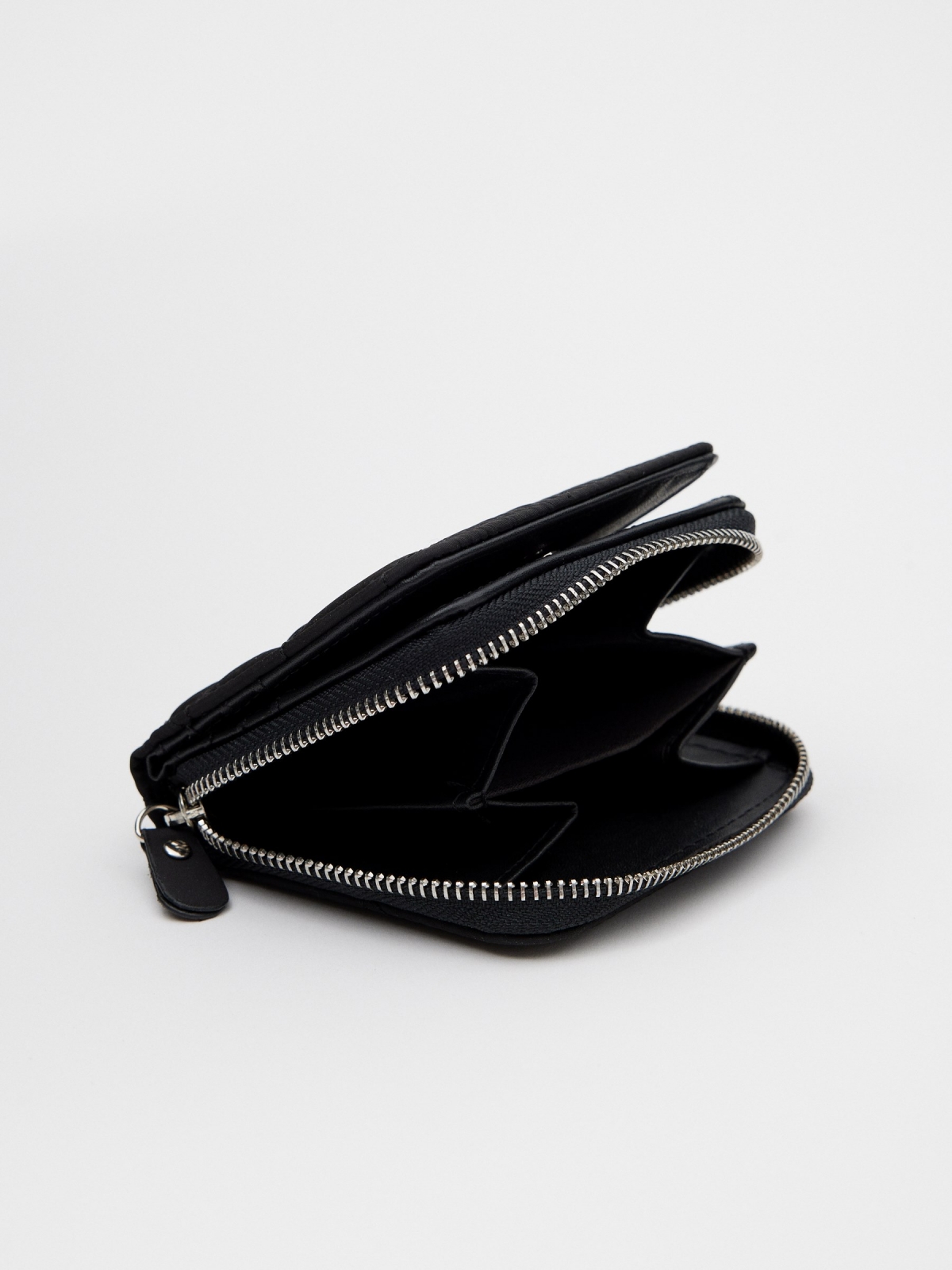 Cartera de nylon para mujer negro vista detalle