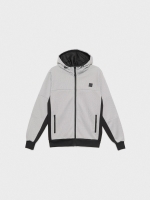 %Pto% Sudadera cuello fluido con cremallera blanco vista frontal