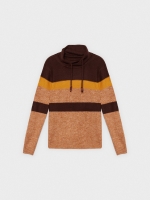 %Pto% Jersey de rayas con cuello chocolate vista frontal