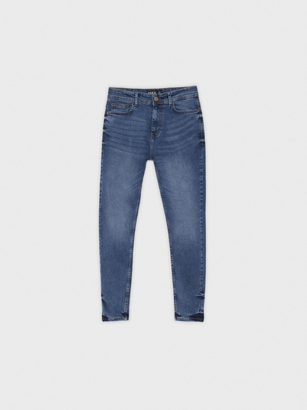 Carrot denim jeans blue detail view