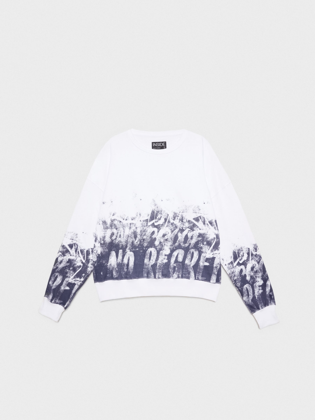  Graffiti print sweatshirt white