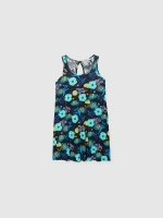 %Pto% Vestido evasé estampado floral negro