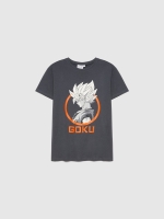 %Pto% Camiseta manga corta Goku gris oscuro