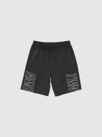 %Pto% Bermuda jogger text preto