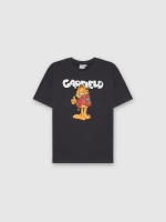 %Pto% T-shirt oversize Garfield cinza escuro