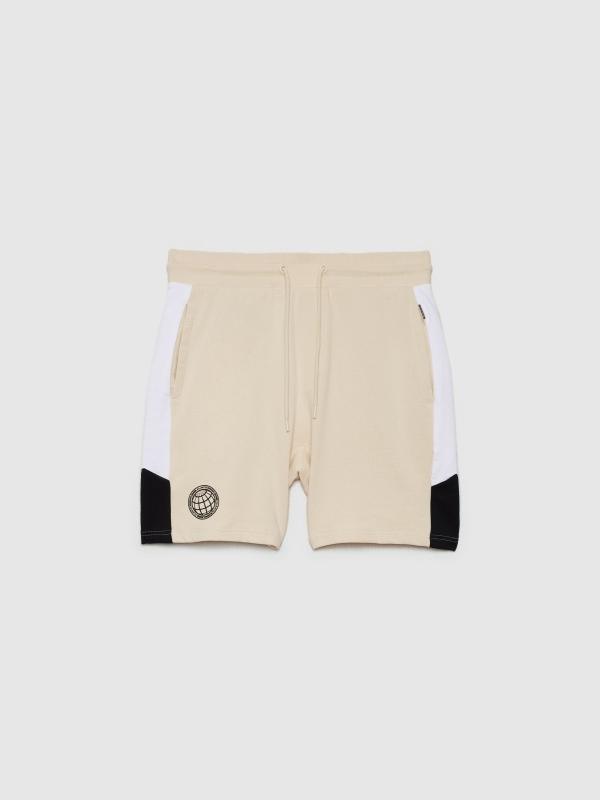  Jogger color block bermuda sand