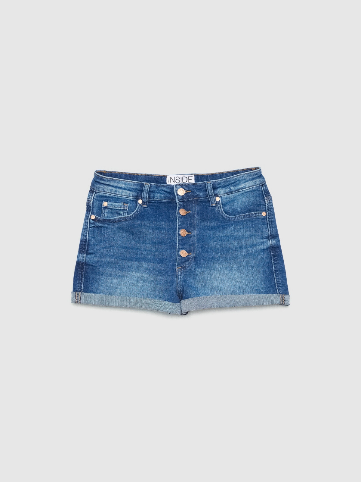  Denim high rise shorts blue