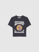 %Pto% Camiseta crop Mind Illusion gris oscuro