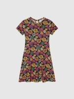 %Pto% Daisy print short-sleeve mini dress multicolor