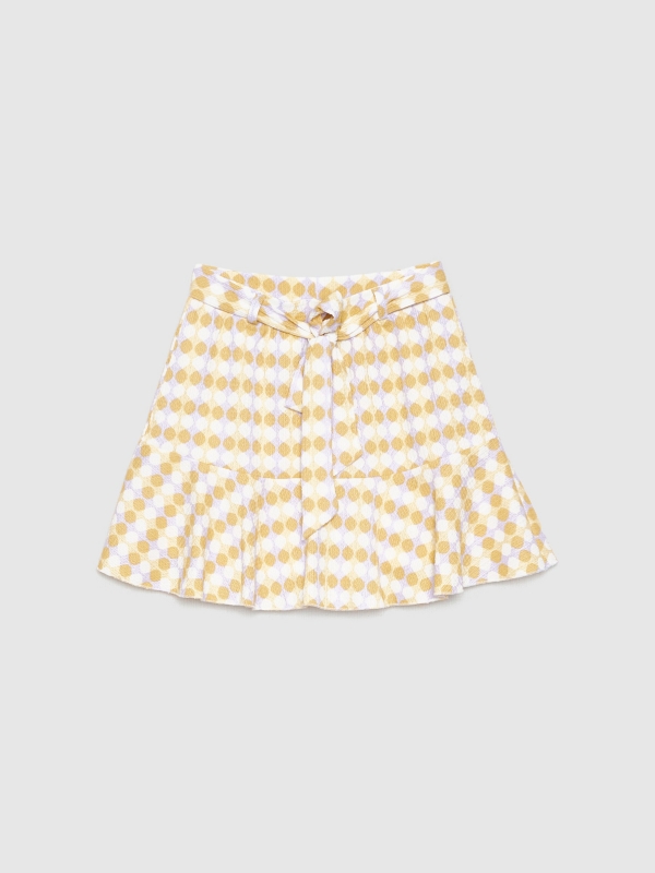  Geometric ruffle skort multicolor