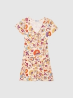 %Pto% Psychedelic flower print mini dress multicolor