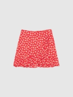 %Pto% Falda mini pareo volantes rojo