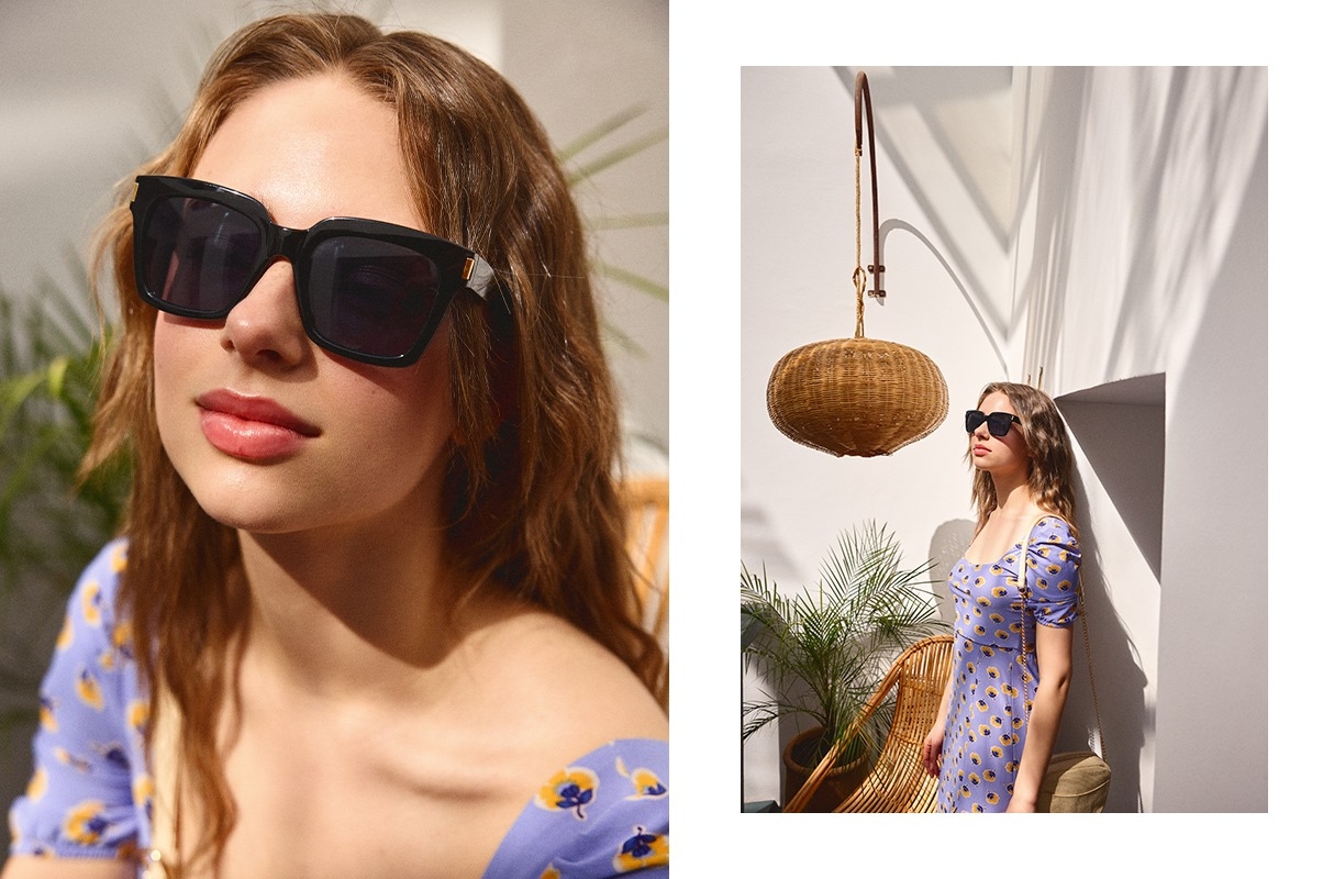 Square sunglasses black