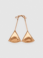 %Pto% Top bikini metalizado dorado