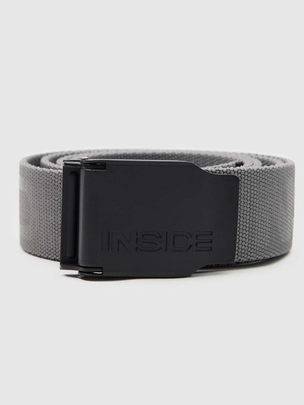 Logo canvas belt grey detail view