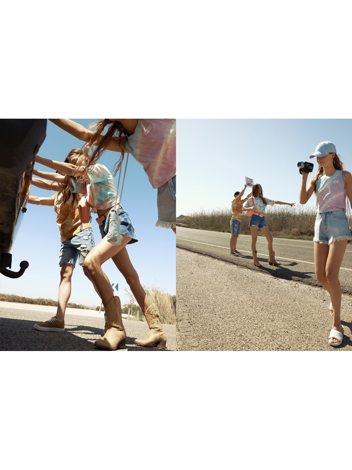 %NewExtra% Flared denim shorts light blue