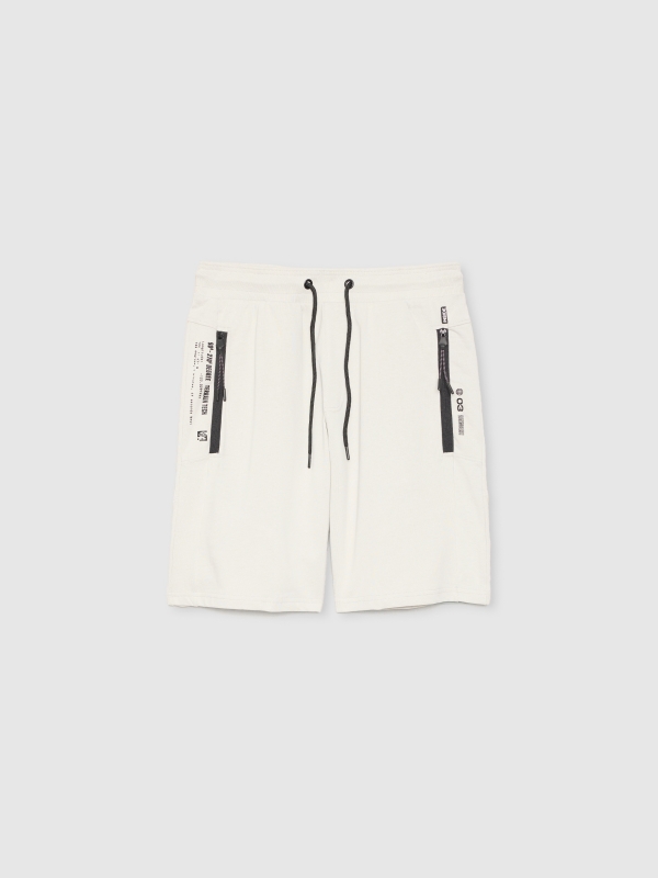  Bermudas desportivas jogger cinza claro