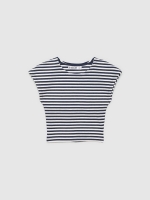 %Pto% Sleeveless striped top navy