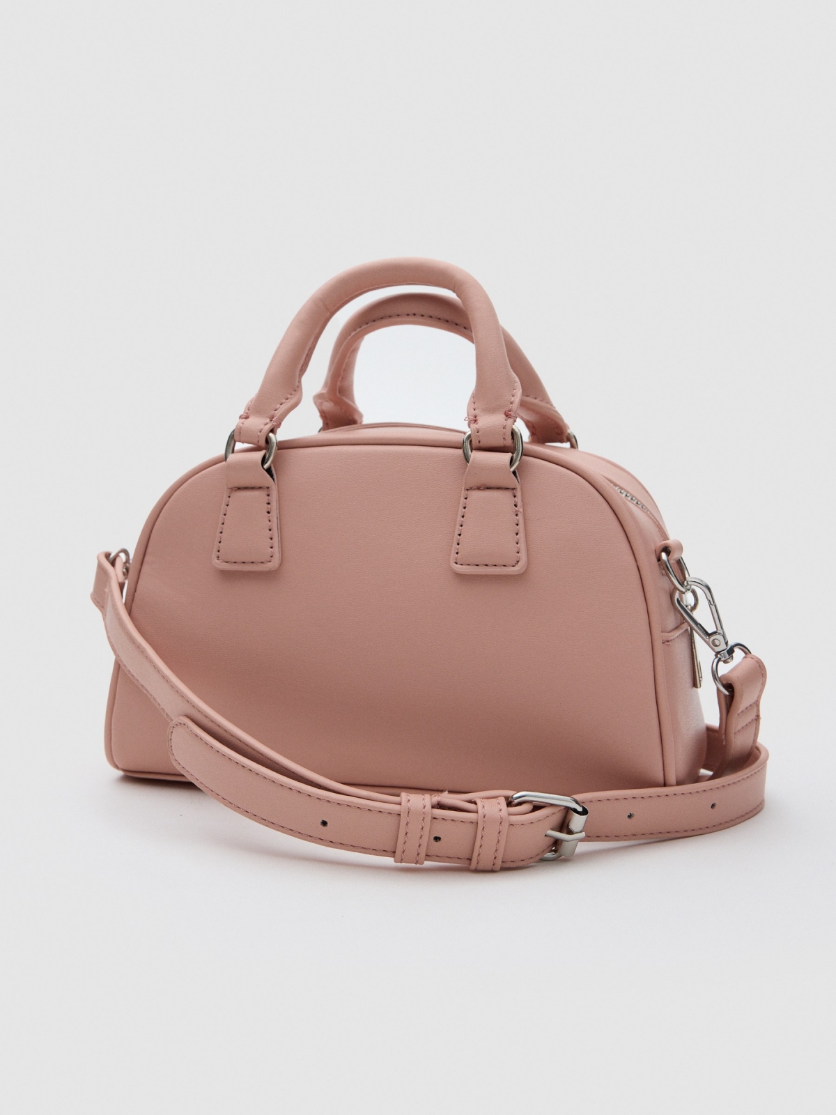 Bolso mini bowling rosa vista detalle