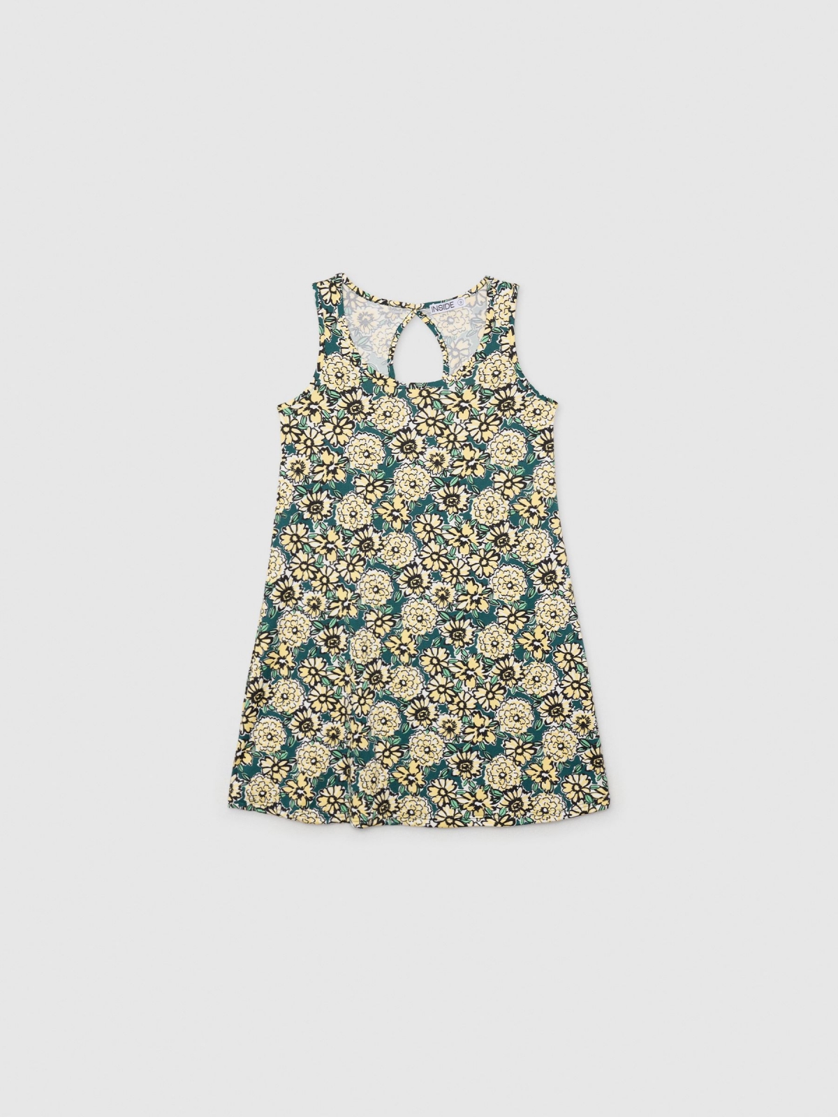  Flowers A-line dress multicolor