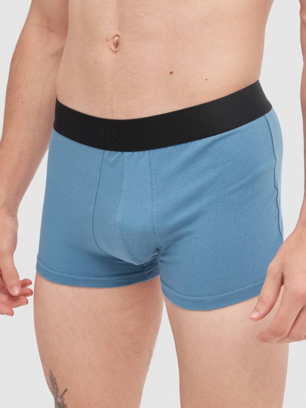 Calzoncillo boxer lisos Pack 7 multicolor vista general frontal