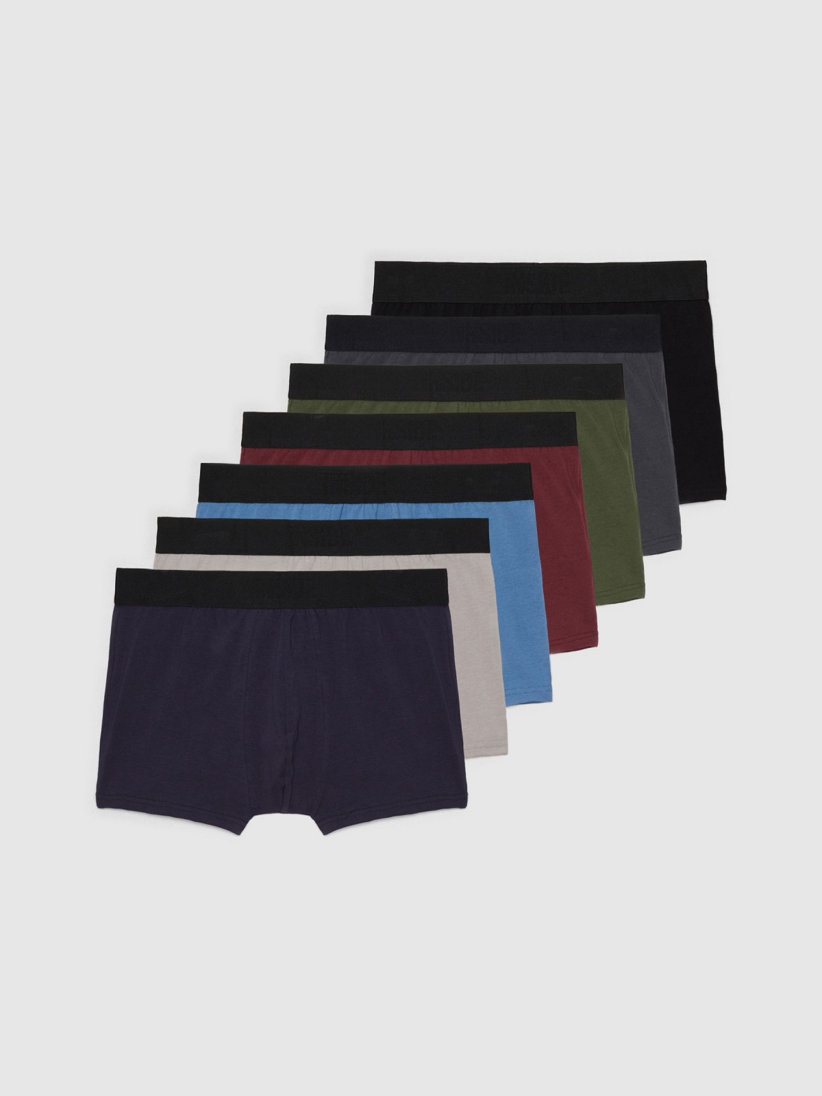 Calzoncillo boxer lisos Pack 7 multicolor