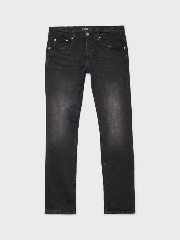  Jeans regular negro lavado negro