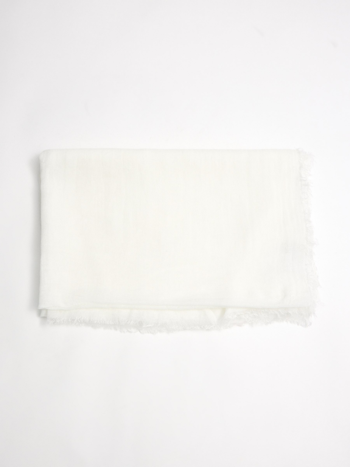 Light scarf off white folded view