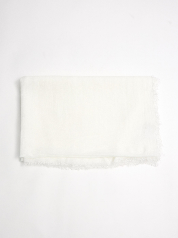 Light scarf off white folded view