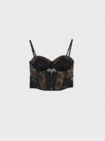 %Pto% Corset top with lace black