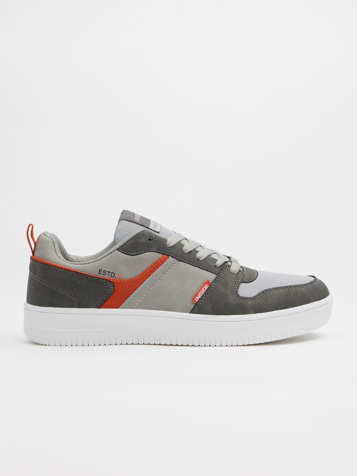 Combined casual sneaker light grey