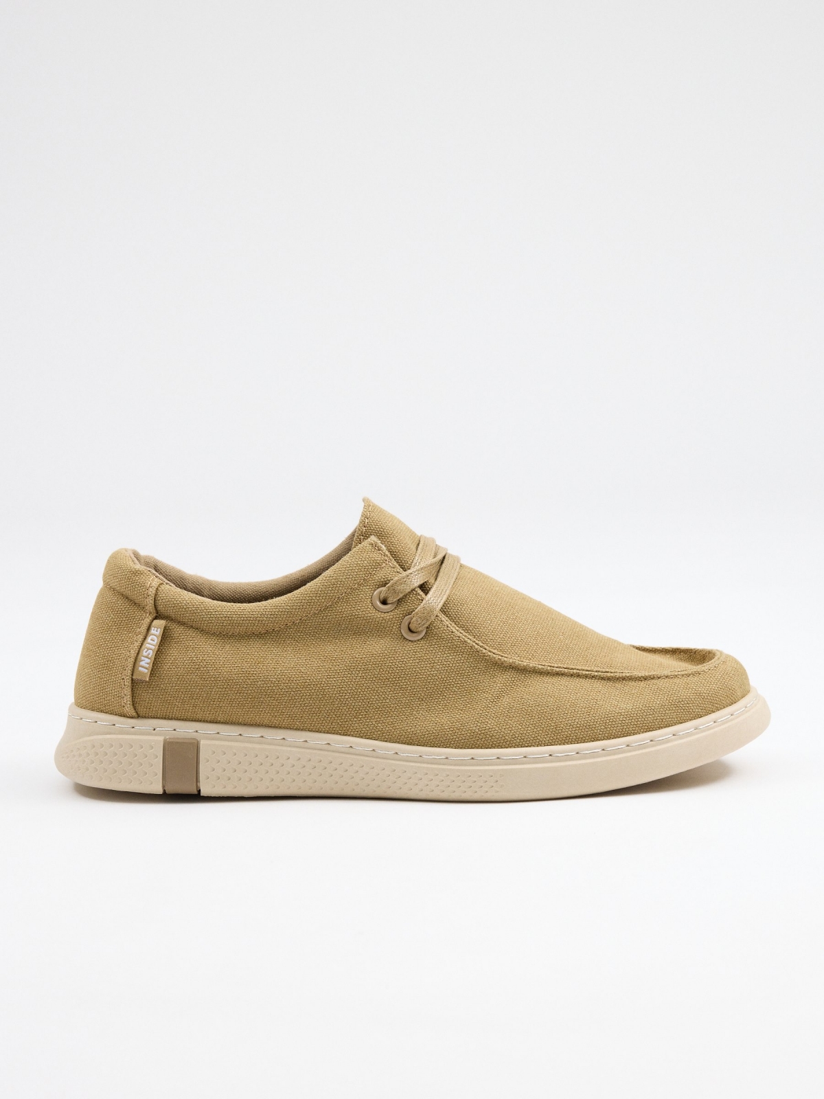 Canvas wallabee shoe sand