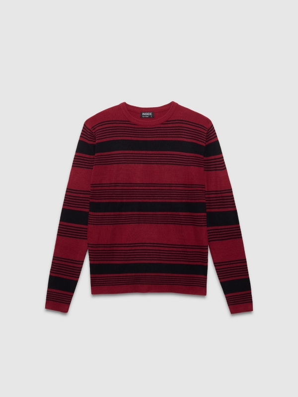  Striped ribbed knit jumper candle front view