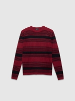 %Pto% Striped ribbed knit jumper candle front view