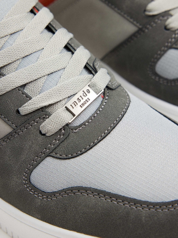 Combined casual sneaker light grey detail view