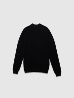 %Pto% Jersey regular cuello perkins negro vista frontal