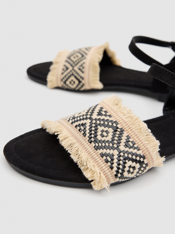 Valance sandal black/beige detail view