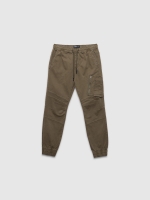 %Pto% Closed pocket jogger pants green front view