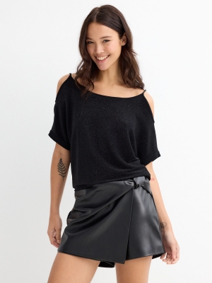camiseta negra camisetas mujer con escote