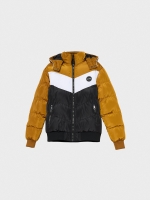 %Pto% Casaco color block preto preto vista frontal