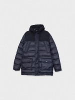 %Pto% Hooded parka blue front view