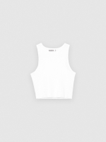 %Pto% Ribbed top white front view