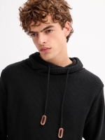%Pto% Jersey básico cuello chimenea negro
