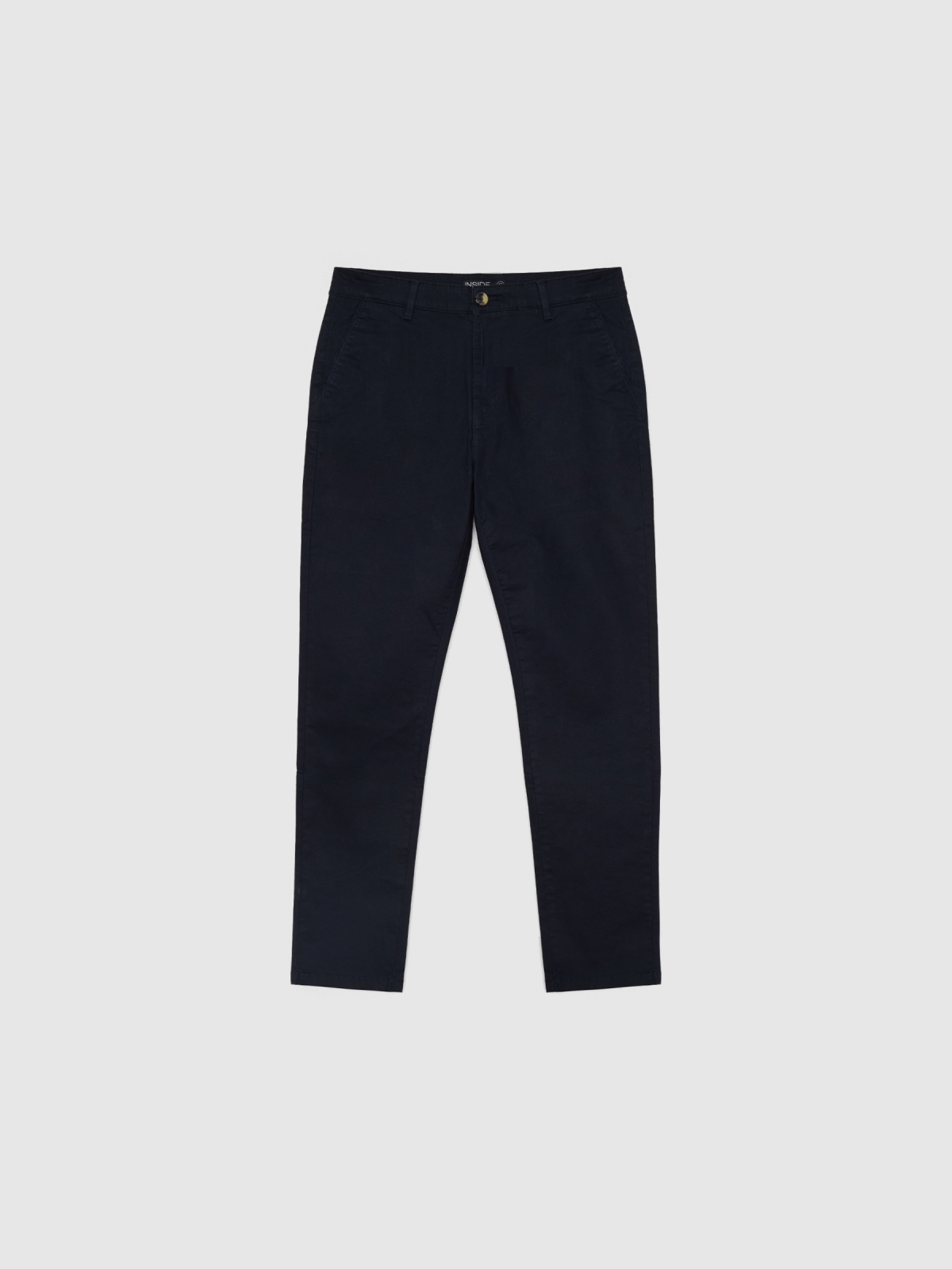  Chino gabardine trousers blue front view