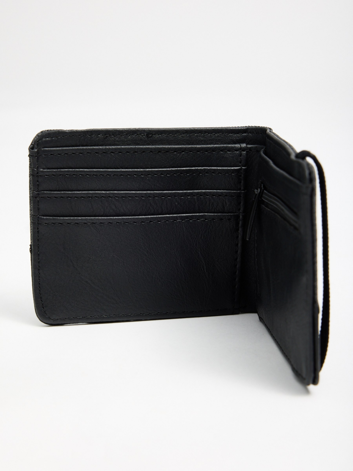 Double-knit wallet black interior view