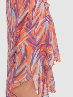 %Pto% Vestido midi asimétrico con tirantes rojo