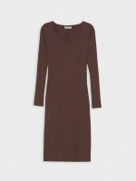 %Pto% Vestido com decote de coração doce de chocolate chocolate vista frontal