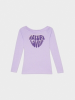 %Pto% T-shirt do Natural Lover lilás vista frontal