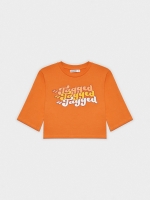 %Pto% T-shirt com estampado laranja vista frontal